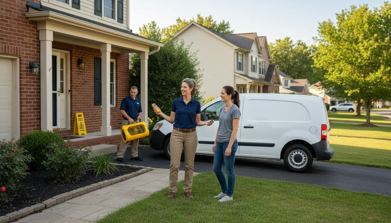 Residential water damage restoration in East Alton, IL